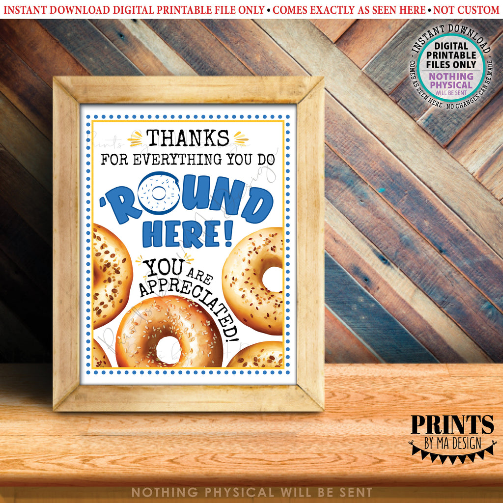 Bagel Teacher Appreciation Free Printable Bagel Teacher Appreciation Free Printable