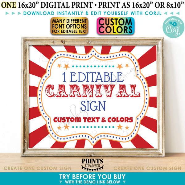 custom-carnival-sign-carnival-theme-party-sign-circus-birthday-party-printsbymadesign for Free Printable Carnival Game Signs Custom Carnival Sign, Carnival Theme Party Sign, Circus Birthday Party – PRINTSbyMAdesign for Free Printable Carnival Game Signs