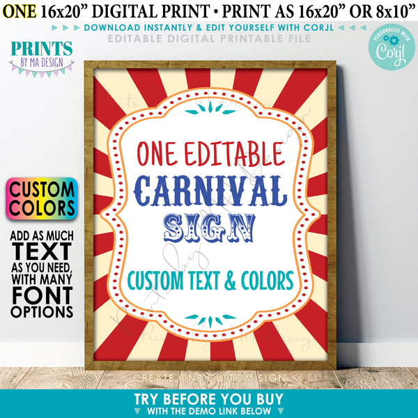 Carnival Signs Template