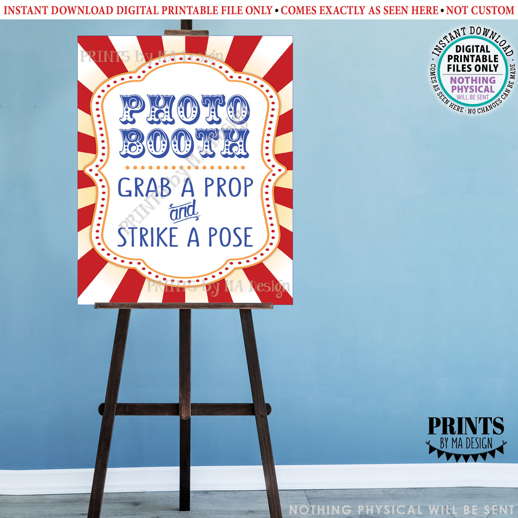 Photobooth Sign Carnival Theme Party Sign, Carnival Photo Booth, Carni ...