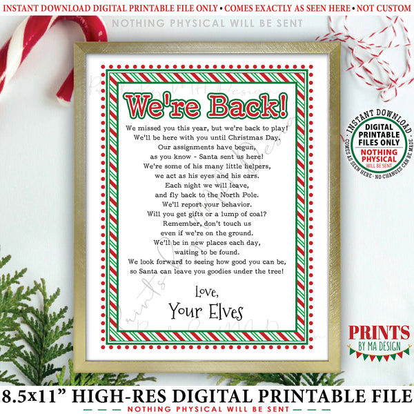 welcome-back-letter-to-kids-from-their-christmas-elf-santa-s-elf-hell-printsbymadesign for Elf On The Shelf We Re Back Letter Free Printable Pdf Welcome Back Letter to Kids from their Christmas Elf, Santa's Elf Hell – PRINTSbyMAdesign for Elf On The Shelf We Re Back Letter Free Printable Pdf