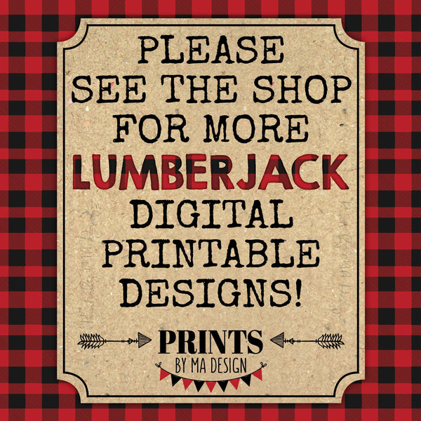 Trail Mix Bar Sign, Make Your Own Trail Mix Lumberjack Style Sign, Red Checker Buffalo Plaid, Red & Black Checker Buffalo Plaid, PRINTABLE 8x10/16x20” Sign, Instant Download Digital Printable File