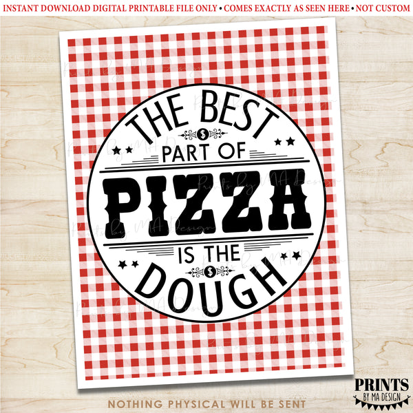 Pizza Box Graduation Gift, The Best Part of Pizza is the Dough, Monetary Present, Grad Gift Idea, PRINTABLE 8.5x11" Digital File, Instant Download Digital Printable File