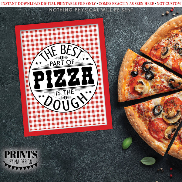 Pizza Box Graduation Gift, The Best Part of Pizza is the Dough, Monetary Present, Grad Gift Idea, PRINTABLE 8.5x11" Digital File, Instant Download Digital Printable File