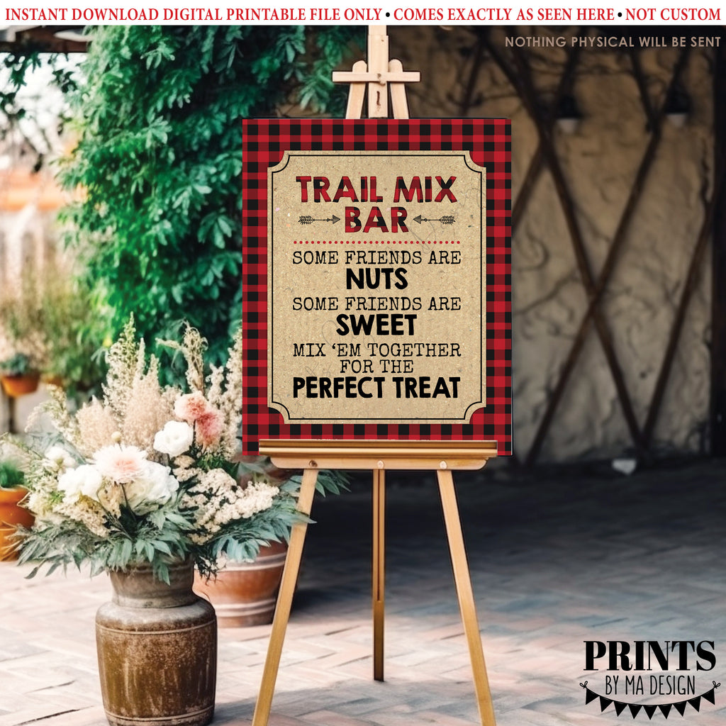 lumberjack-trail-mix-bar-sign-some-friends-are-nuts-some-are-sweet-mi-printsbymadesign for Trail Mix Bar Sign Printable Free Lumberjack Trail Mix Bar Sign, Some Friends are Nuts some are Sweet Mi – PRINTSbyMAdesign for Trail Mix Bar Sign Printable Free