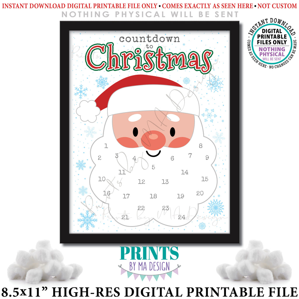 Countdown to Christmas, Glue Cotton Balls on Santa's Beard Countdown C – PRINTSbyMAdesign countdown-to-christmas-glue-cotton-balls-on-santa-s-beard-countdown-c-printsbymadesign