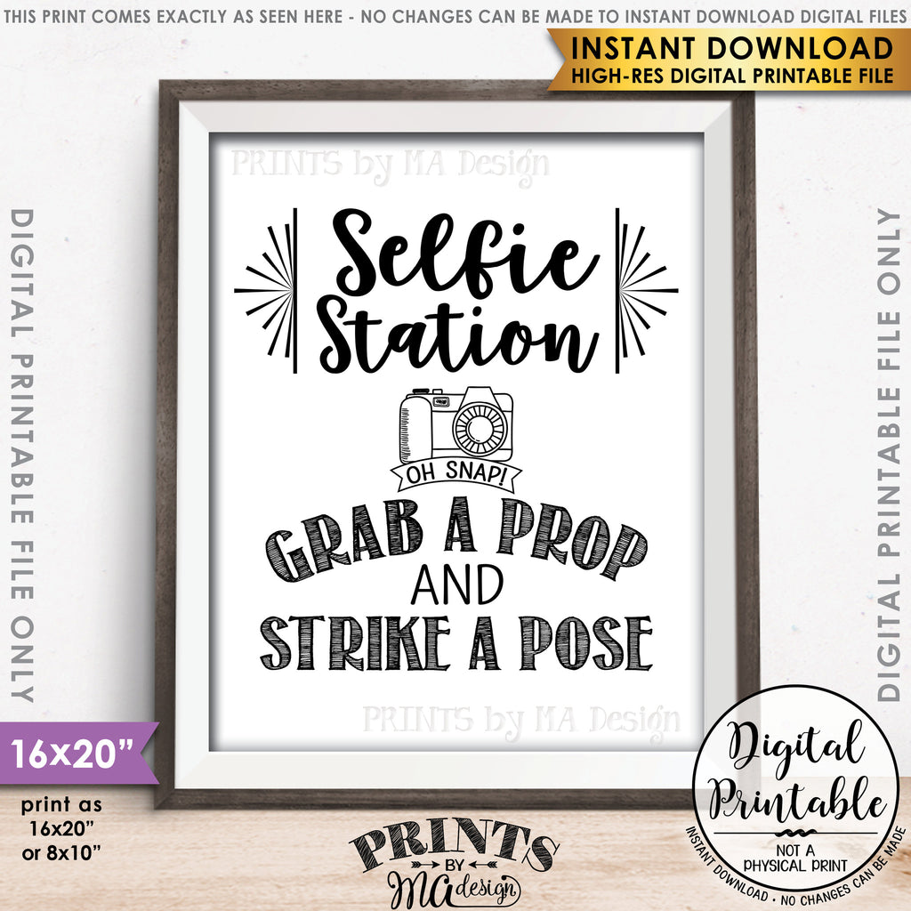 selfie-station-sign-grab-a-prop-and-strike-a-pose-selfie-sign-photob-printsbymadesign for Free Printable Photo Booth Sign Template Free Download Selfie Station Sign, Grab a Prop and Strike a Pose Selfie Sign, Photob – PRINTSbyMAdesign for Free Printable Photo Booth Sign Template Free Download