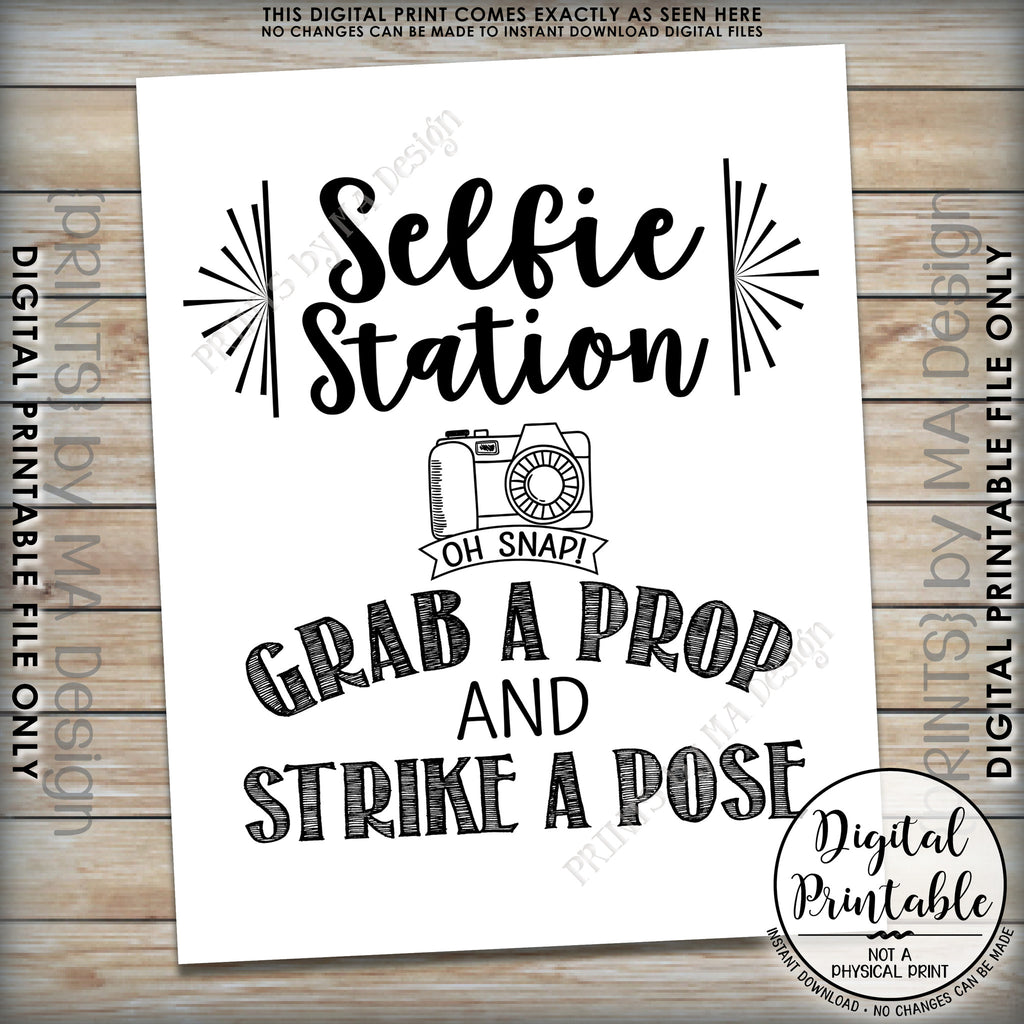 Selfie Station Sign, Grab a Prop and Strike a Pose Selfie Sign, Photob – PRINTSbyMAdesign selfie-station-sign-grab-a-prop-and-strike-a-pose-selfie-sign-photob-printsbymadesign