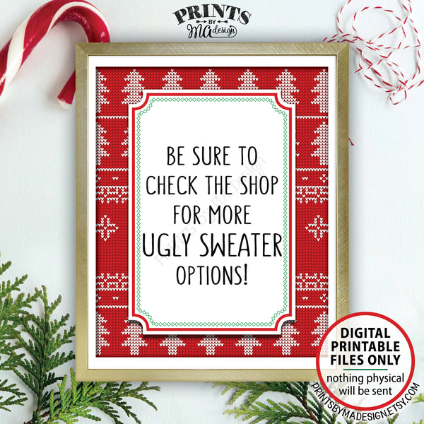 Ugly Christmas Sweater Party Voting Ballots, Vote for the Ugliest Christmas Sweater, Tacky Sweater, Instant Download PRINTABLE 8.5x11" sheet of 2.5" Ballots - PRINTSbyMAdesign