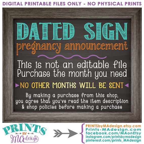 I'm Getting a Baby Brother in JANUARY, It's a Boy Gender Reveal Pregnancy Announcement, Chalkboard Style PRINTABLE 8x10/16x20” <Instant Download> - PRINTSbyMAdesign