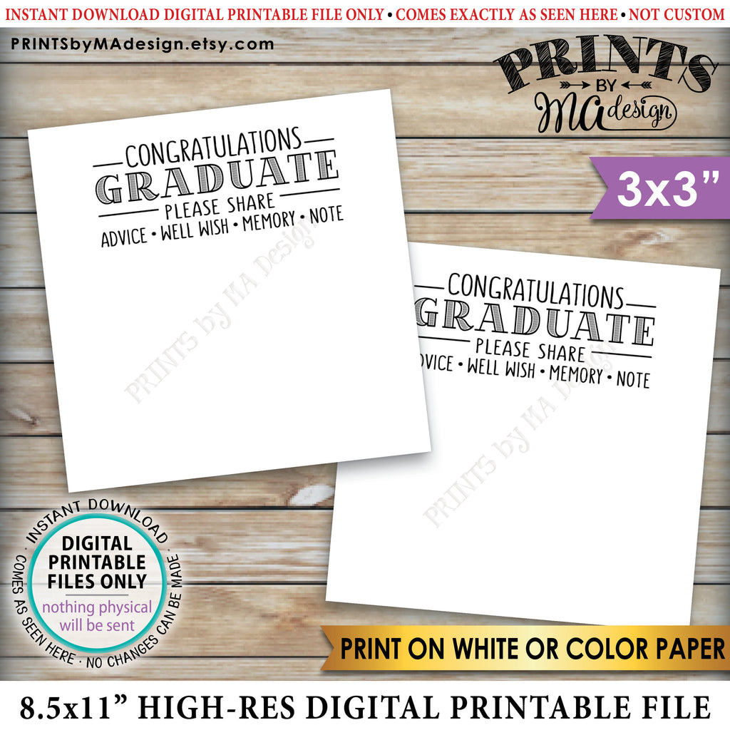 Graduation Advice Cards, Congratulations Graduate, Memory, Advice, Wel PRINTSbyMAdesign Graduation Advice Cards, Congratulations Graduate, Memory, Advice, Wel PRINTSbyMAdesign